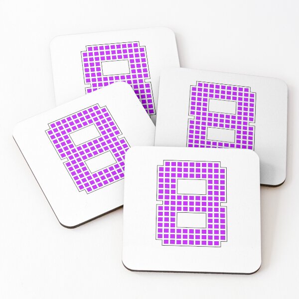 Item preview, Número 8 - Personaje de bloque de píxeles morado designed and sold by PixelGlyphs.