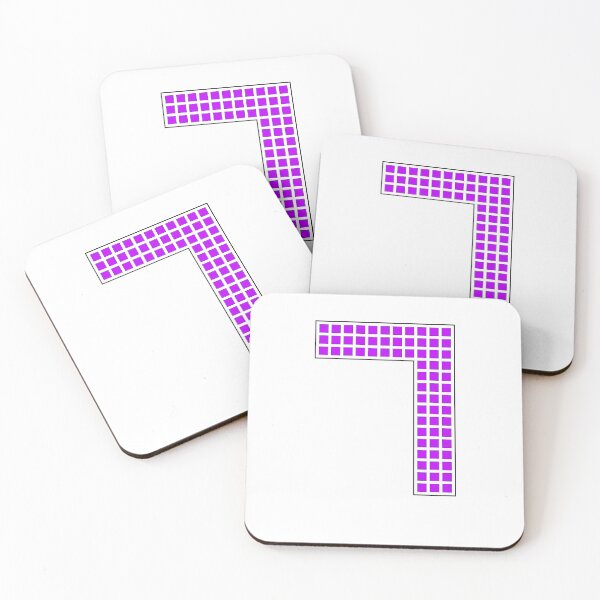 Item preview, Number 7 - Purple Pixel Block Character designed and sold by PixelGlyphs.