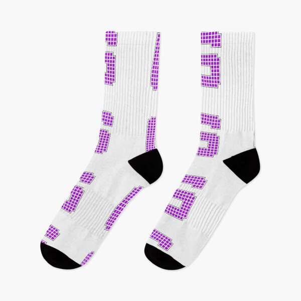 Item preview, Number 6 - Purple Pixel Block Character designed and sold by PixelGlyphs.