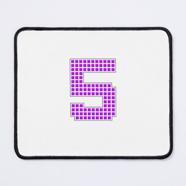 Item preview, Number 5 - Purple Pixel Block Character designed and sold by PixelGlyphs.
