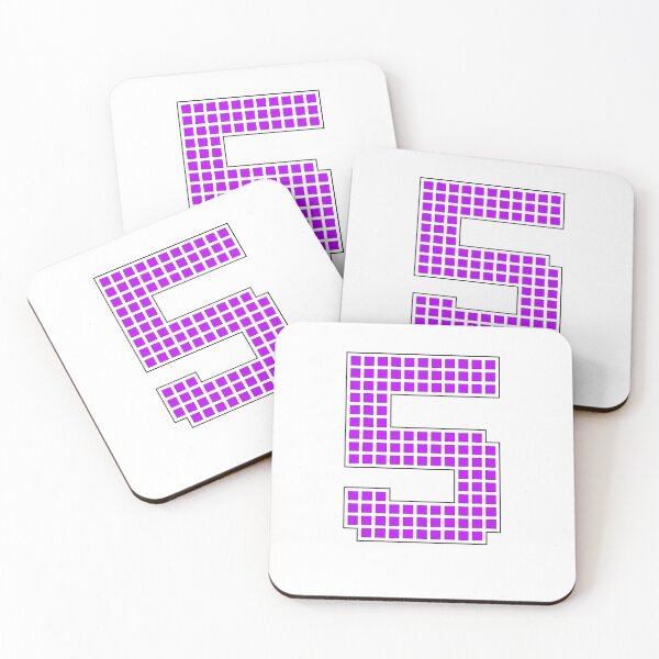 Item preview, Number 5 - Purple Pixel Block Character designed and sold by PixelGlyphs.
