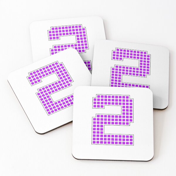 Item preview, Number 2 - Purple Pixel Block Character designed and sold by PixelGlyphs.