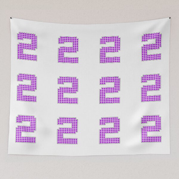 Item preview, Number 2 - Purple Pixel Block Character designed and sold by PixelGlyphs.