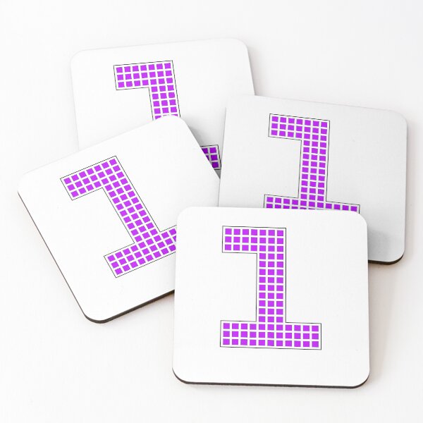 Item preview, Number 1 - Purple Pixel Block Character designed and sold by PixelGlyphs.