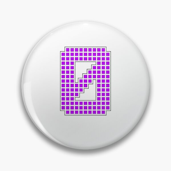 Item preview, Number 0 - Purple Pixel Block Character designed and sold by PixelGlyphs.