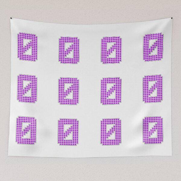 Item preview, Number 0 - Purple Pixel Block Character designed and sold by PixelGlyphs.