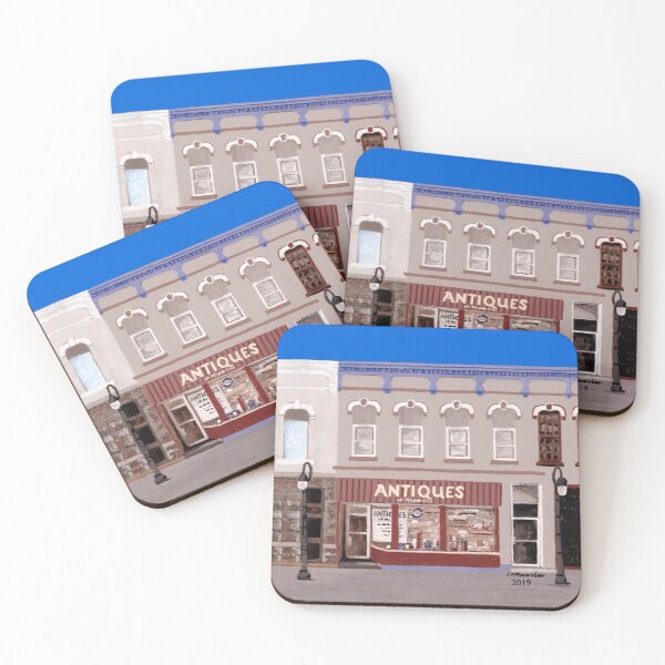 Item preview, Naperville, Illinois, Antiques of Naperville, Painting the Town Series, Decorative Art, Home Decor designed and sold by GalleryTrio.