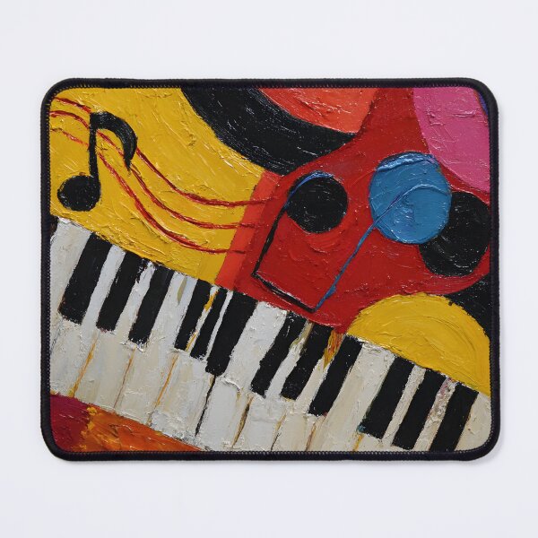 Item preview, Vibrant Abstract Piano and Musical Notes in Bold Geometric Forms Celebrating Rhythm and Creativity designed and sold by OlfactoART Studio.