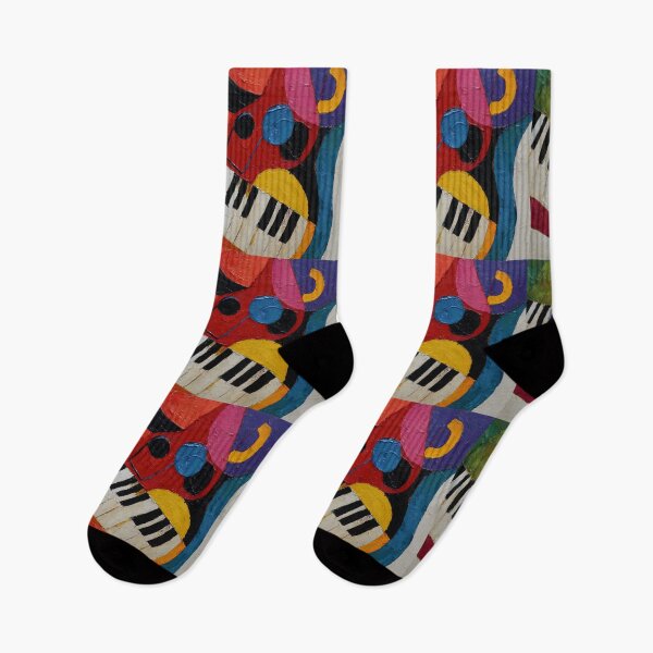 Item preview, Vibrant Abstract Piano and Musical Notes in Bold Geometric Forms Celebrating Rhythm and Creativity designed and sold by OlfactoART Studio.