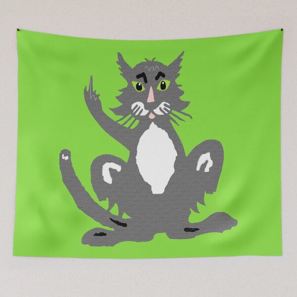 Item preview, Nasty Cat Flips the Bird designed and sold by kristalcurt.