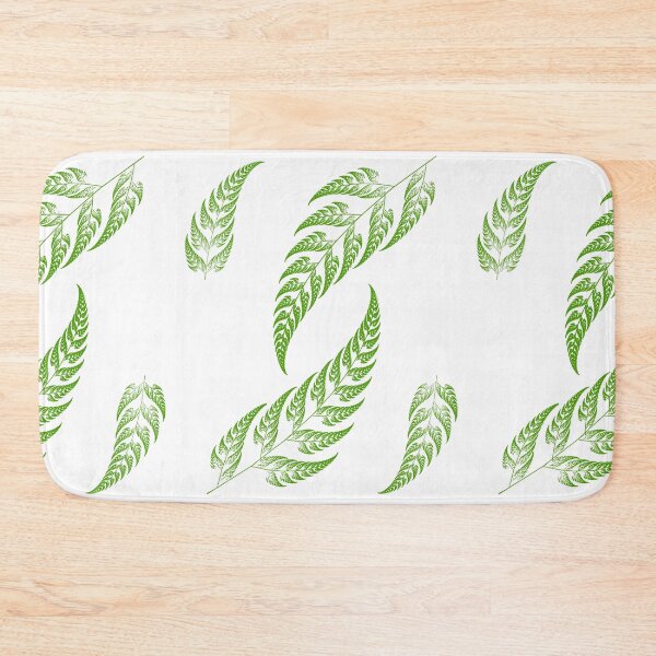 Item preview, Green Fern Leaves on White designed and sold by TerenceLacey.