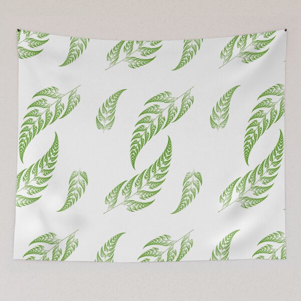 Item preview, Green Fern Leaves on White designed and sold by TerenceLacey.