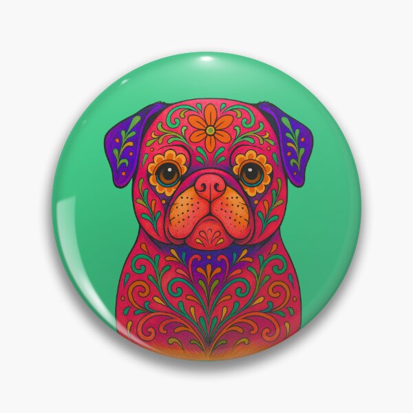 Item preview, Sugar Skull Pug | Day of the Dead designed and sold by PumagirlDigital.
