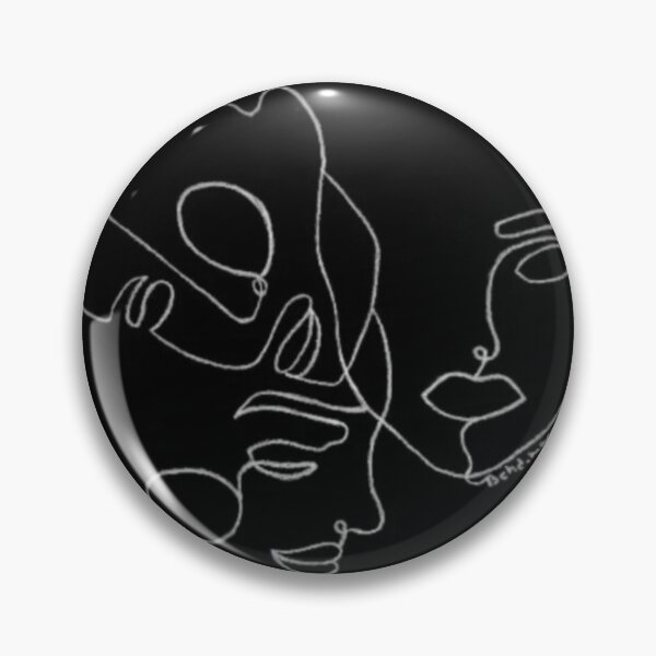 Item preview, linear drwaing face | triple faces  designed and sold by thissmarwa.