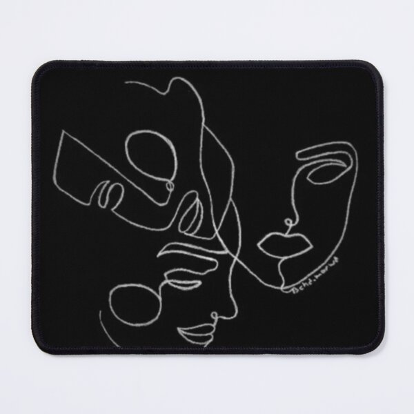 Item preview, linear drwaing face | triple faces  designed and sold by thissmarwa.