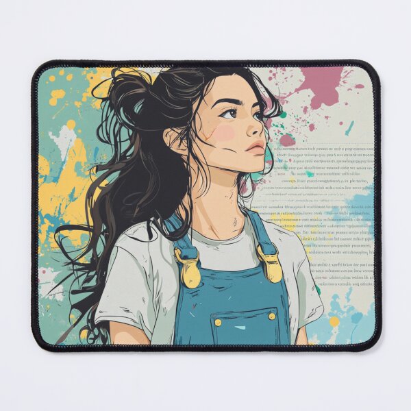 Item preview,  Minimalist cartoon-style creative artist with overalls designed and sold by Inkora-Art.