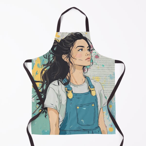 Item preview,  Minimalist cartoon-style creative artist with overalls designed and sold by Inkora-Art.