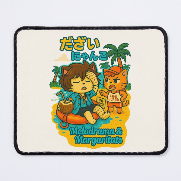 Item preview, Melodrama & Margaritas – Summer Dazai Cat Design designed and sold by NyxVerse-Studio.