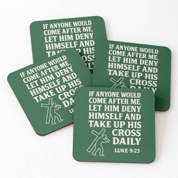 Item preview, Luke 9:23 – Take Up Your Cross Daily Bible Verse designed and sold by SimplySelim.