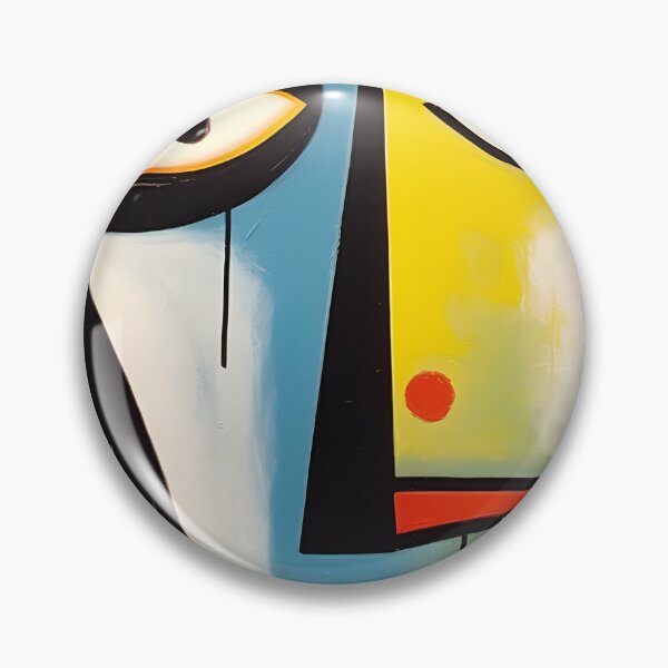 Item preview, Geometric Abstract Face - Bold Expression with Sharp Contrasts and Vibrant Red Yellow and Blue designed and sold by OlfactoART Studio.
