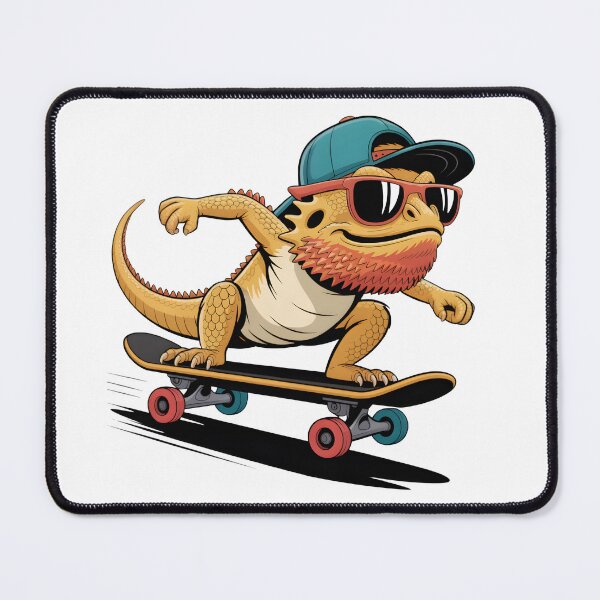 Item preview, Bearded dragon on skateboard - for all cool reptile fans designed and sold by YHCreatives.