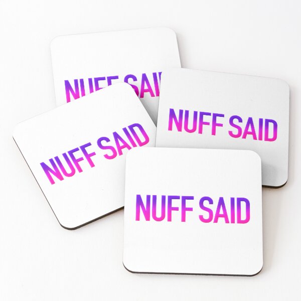 Item preview, Nuff Said in Pink and Purple Modern Minimal designed and sold by Memes N Lore .