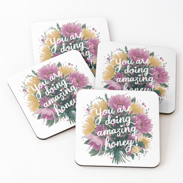 Item preview, You Are Doing Amazing Honey Floral Bouquet Sticker - Encouragement & Positivity Gift designed and sold by yelkenb.