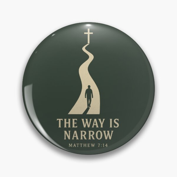 Item preview, The Way Is Narrow Matthew 7:14 Verse Art designed and sold by SimplySelim.