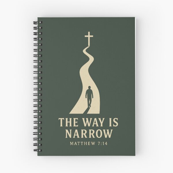 Item preview, The Way Is Narrow Matthew 7:14 Verse Art designed and sold by SimplySelim.