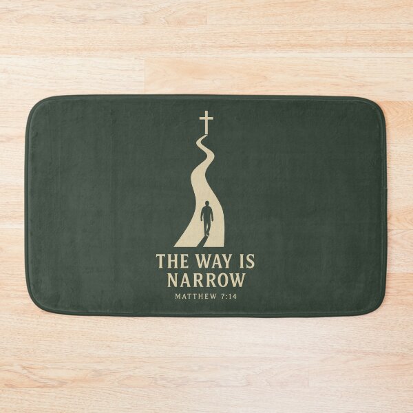 Item preview, The Way Is Narrow Matthew 7:14 Verse Art designed and sold by SimplySelim.