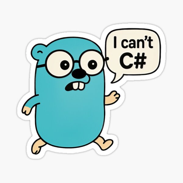 Item preview, I Can't C# – Funny Go Gopher Programming Joke designed and sold by khc-designs.
