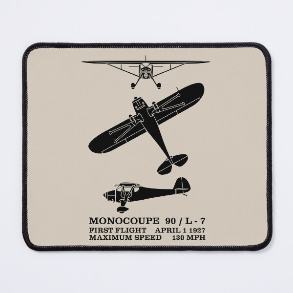 Item preview, Monocoupe 90 L-7 American Plane Silhouettes Infographic designed and sold by MilitaryMart.
