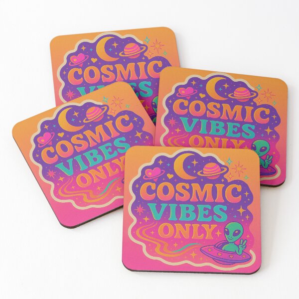Item preview, Cosmic Vibes Only — Retro Alien Galaxy Art designed and sold by Mo & Ko Design.