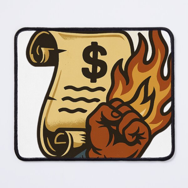 Item preview, Burn the Contract Protest Fist Flame Design designed and sold by veinmerch.