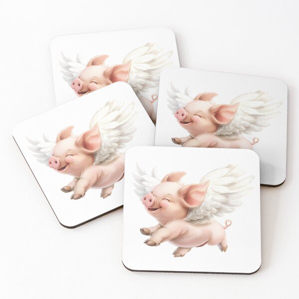 Item preview, Cute piglet with wings, pig designed and sold by ARTelierDigital.
