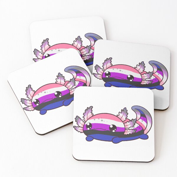 Item preview, Cute Genderfluid Axolotl LGBTQ+ Pride merch designed and sold by Professional Monster Ami.