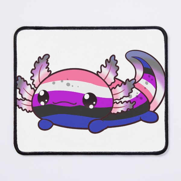 Item preview, Cute Genderfluid Axolotl LGBTQ+ Pride merch designed and sold by Professional Monster Ami.