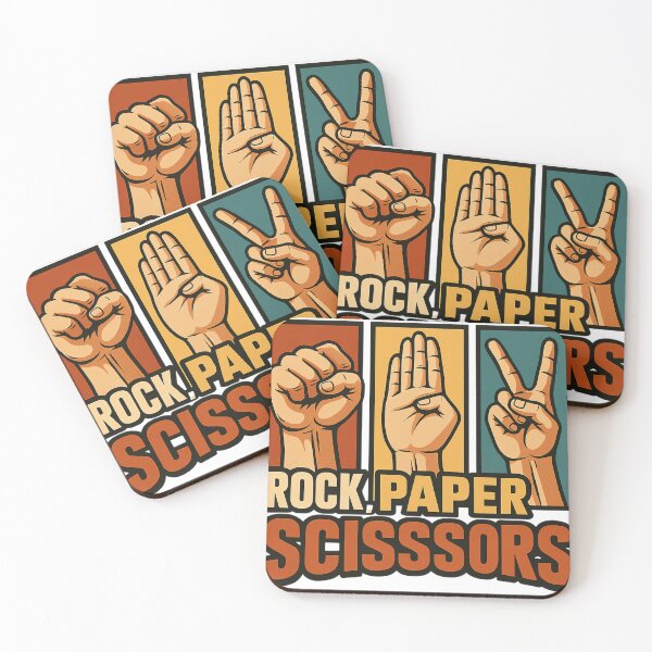 Item preview, Rock Paper Scissors Hand Sign Retro Design designed and sold by veinmerch.