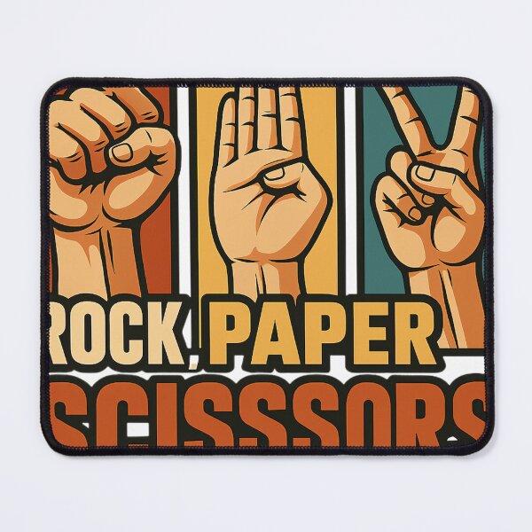 Item preview, Rock Paper Scissors Hand Sign Retro Design designed and sold by veinmerch.