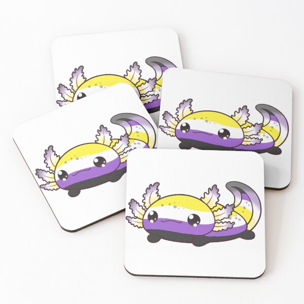 Item preview, Cute NonBinary Axolotl LGBTQ+ Pride merch designed and sold by Professional Monster Ami.