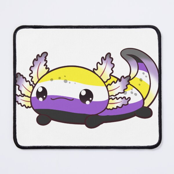 Item preview, Cute NonBinary Axolotl LGBTQ+ Pride merch designed and sold by Professional Monster Ami.