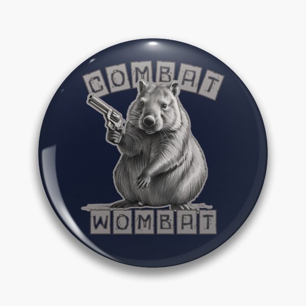 Item preview, Combat Wombat Meme With Revolver designed and sold by Uniquely Yours.