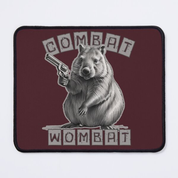 Item preview, Combat Wombat Meme With Revolver designed and sold by Uniquely Yours.