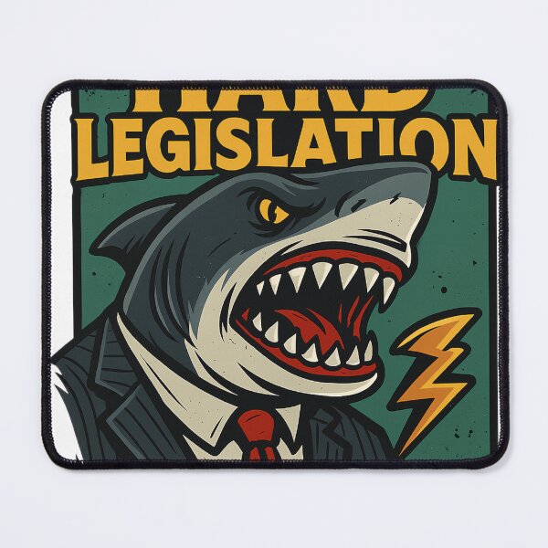 Item preview, Hard Legislation Shark Lawyer Power Suit Design designed and sold by veinmerch.