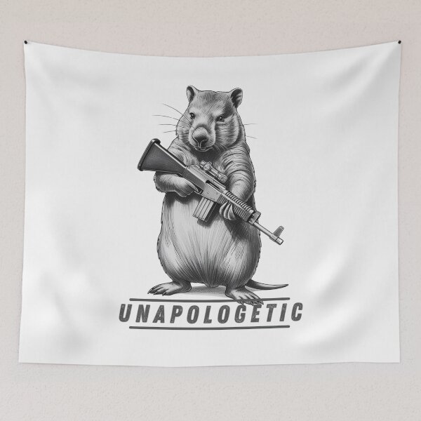 Item preview, Wombat Meme Living Unapologetic designed and sold by Uniquely Yours.