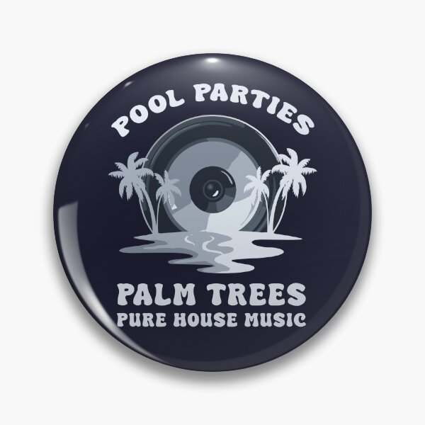 Item preview, Pool Parties Palm Trees Pure House Music – Summer DJ Vibes Design designed and sold by Dmetalx Art Apparel.