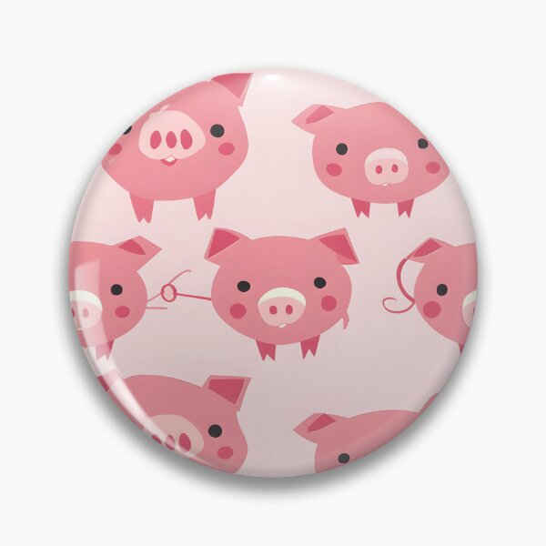 Item preview, Seamless Pattern with Cute Pink Cartoon Pigs — Childish Animal Design designed and sold by MatvHelen.