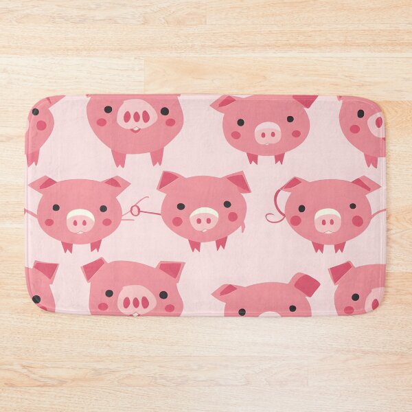 Item preview, Seamless Pattern with Cute Pink Cartoon Pigs — Childish Animal Design designed and sold by MatvHelen.