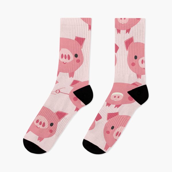 Item preview, Seamless Pattern with Cute Pink Cartoon Pigs — Childish Animal Design designed and sold by MatvHelen.