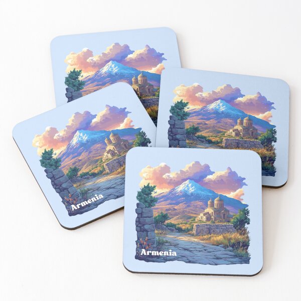 Item preview, Armenia - Mountain & Monastery Landscape designed and sold by Myra365Art.